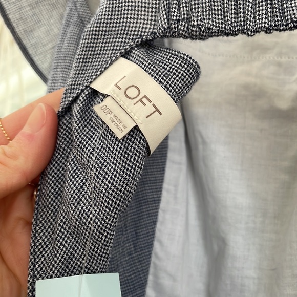 NWT Loft Checked Ruffle Cutout Back Midi Dress - Picture 9 of 11